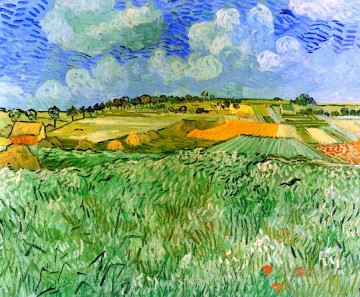 150の主題の芸術作品 Painting - オーヴェール近くの平原 フィンセント・ファン・ゴッホの風景